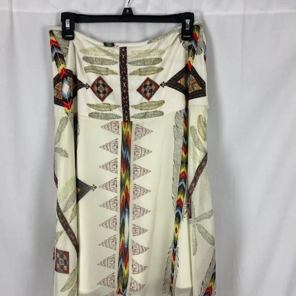 Vintage Collection Shark Tail Feather Tribal Print‎ Skirt Women's Small/ Medium - Picture 9 of 13